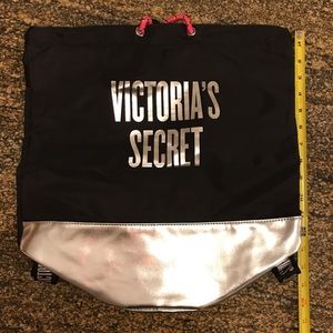Victoria’s Secret Backpack. Black & Silver. NWT